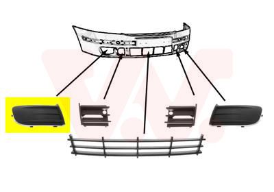 Grila ventilatie, bara protectie VAN WEZEL 7622592