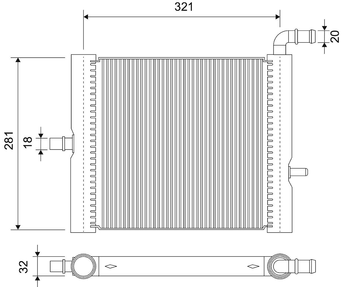 Radiator, racire motor VALEO 701181