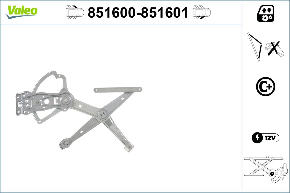 Mecanism actionare geam VALEO 851600