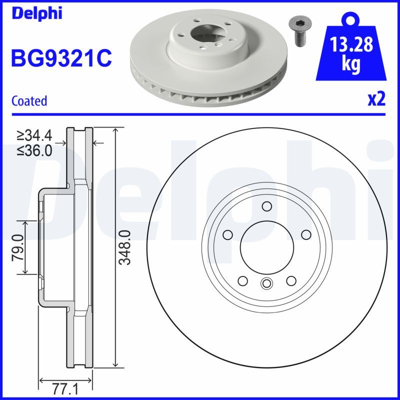 Brzdový kotouč DELPHI BG9321C