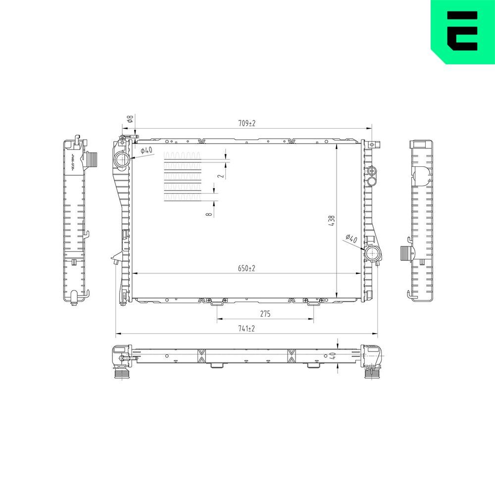 Radiator, racire motor ERA 673279
