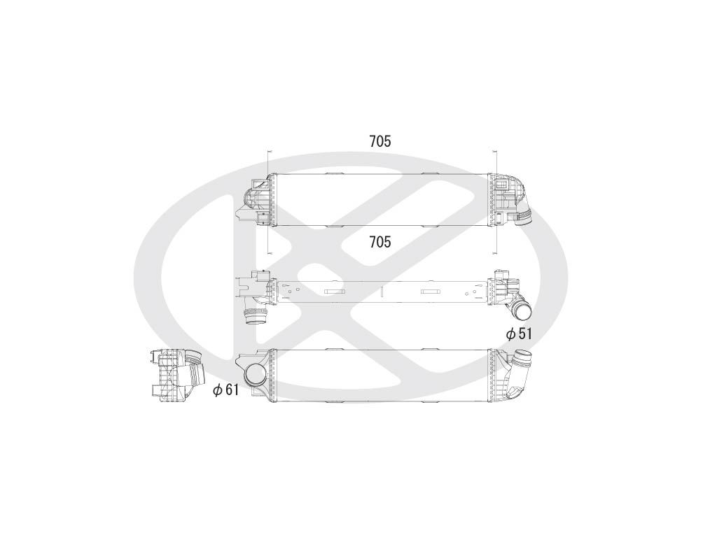 Intercooler, compresor KOYORAD IA490155