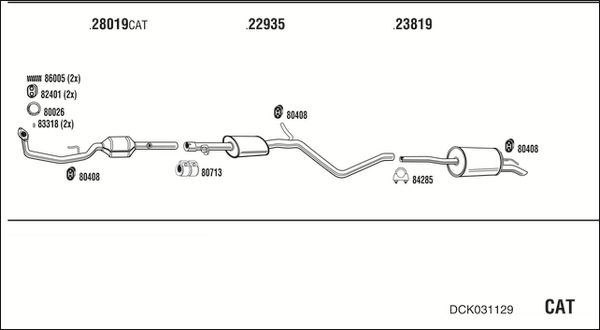 Układ wydechowy WALKER DCK031129