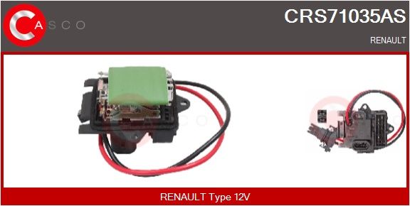 Odpor, vnitřní tlakový ventilátor CASCO CRS71035AS