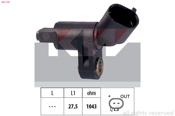 Czujnik, prędkość obrotowa koła KW 462126