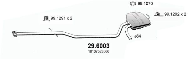 Tłumik środkowy ASSO 29.6003