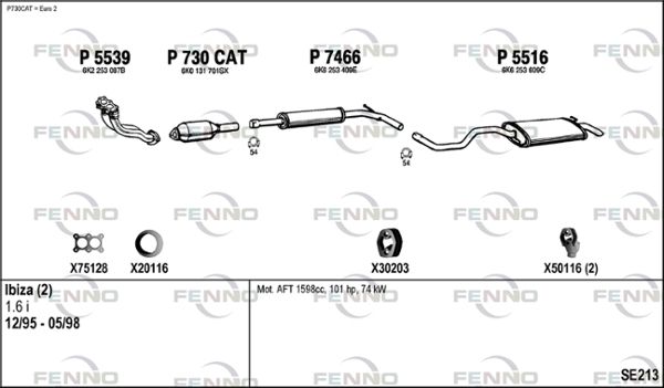 Układ wydechowy FENNO SE213