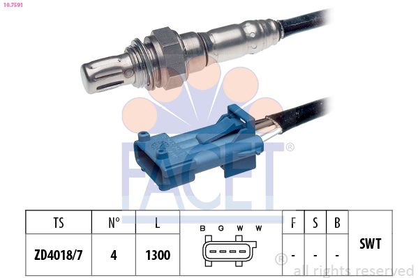 Sonda lambda FACET 10.7591