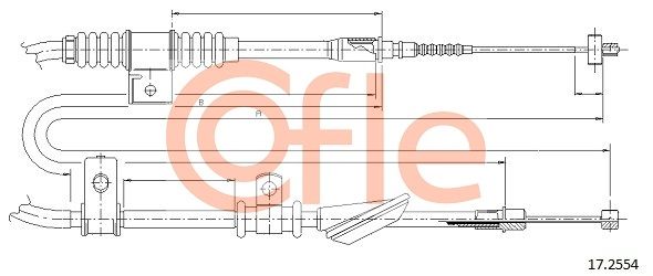 Cięgło, hamulec postojowy COFLE 17.2554