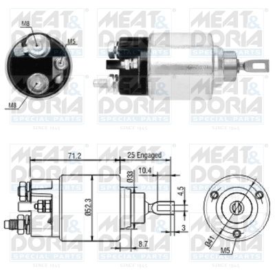 Włącznik elektromagnetyczny, rozrusznik MEAT & DORIA 46154