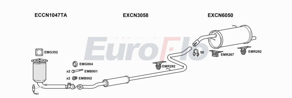 Układ wydechowy EUROFLO CNC3161001A00