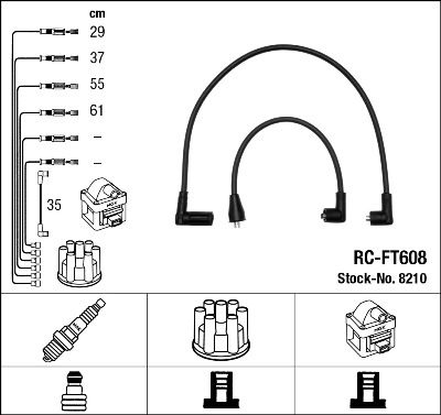 Sada kabelů pro zapalování NGK RC-FT608