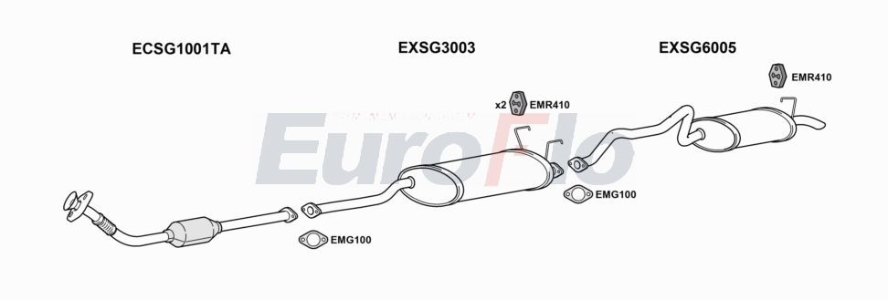 Układ wydechowy EUROFLO SGACT20D001