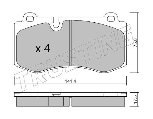 Piduriklotsi komplekt,ketaspidur