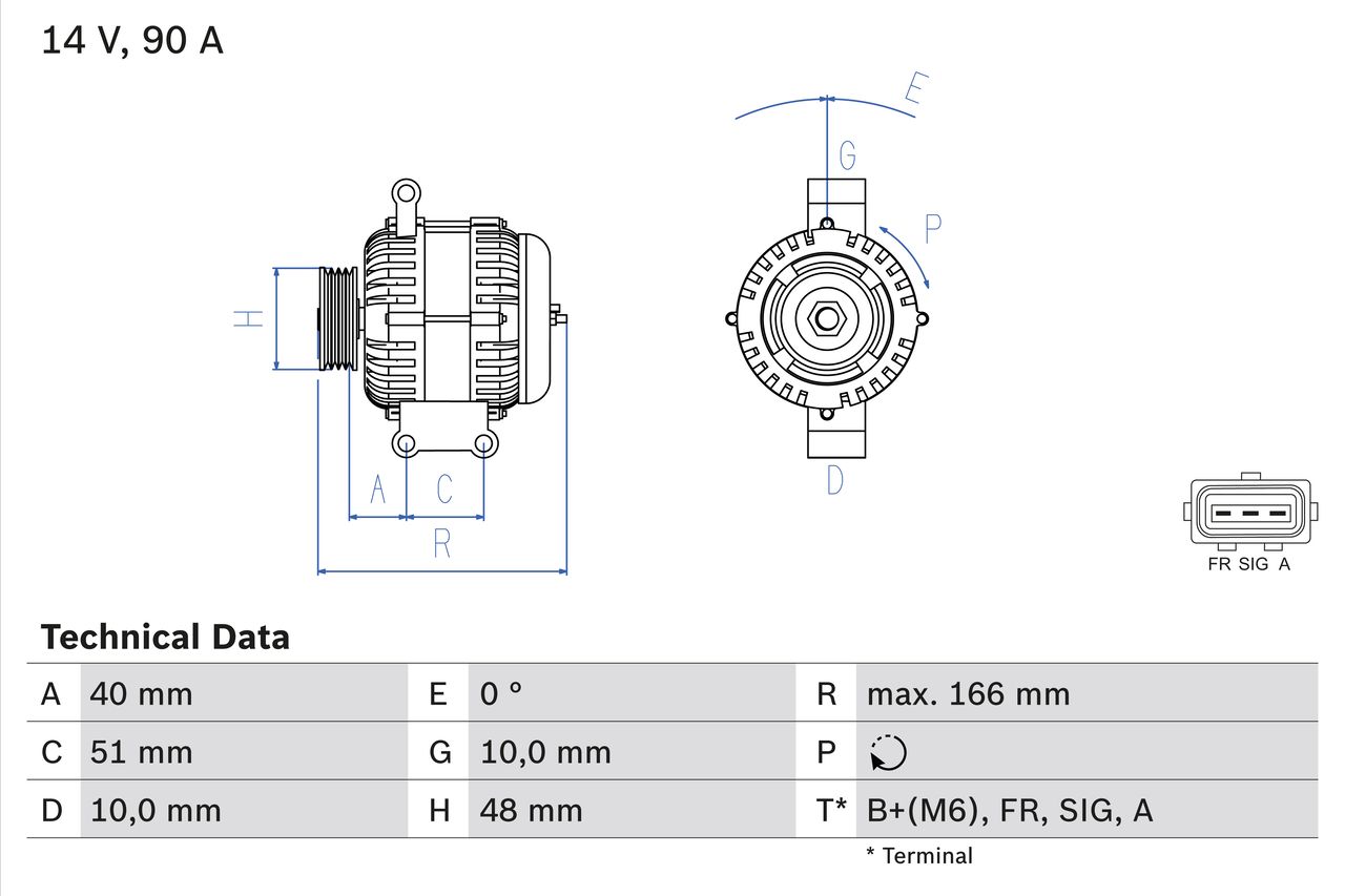 Alternátor BOSCH 0 986 049 141