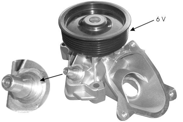 Pompe à eau, refroidissement du moteur
