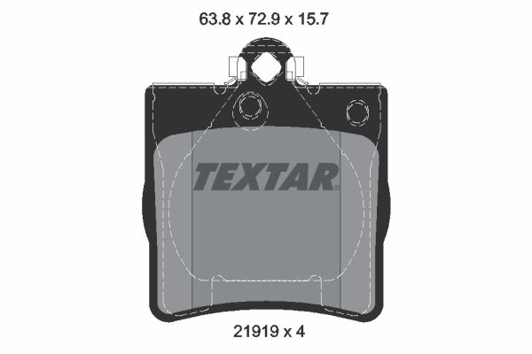 Sada brzdových platničiek kotúčovej brzdy TEXTAR 2191903