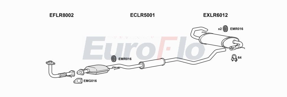 Układ wydechowy EUROFLO LRFRE20D3008A00