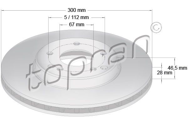 Tarcza hamulcowa TOPRAN 400 855