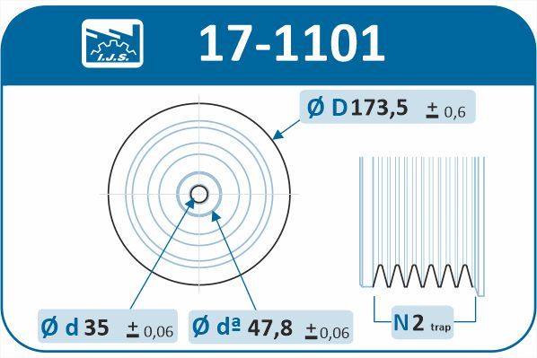 Levně Řemenice, klikový hřídel IJS GROUP 17-1101