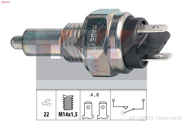 Przełącznik, światło cofania KW 560 015