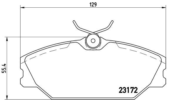 Zestaw klocków hamulcowych, hamulce tarczowe BREMBO P 68 027
