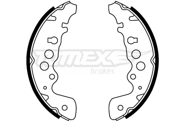 Levně Sada brzdových čelistí TOMEX Brakes 22-04