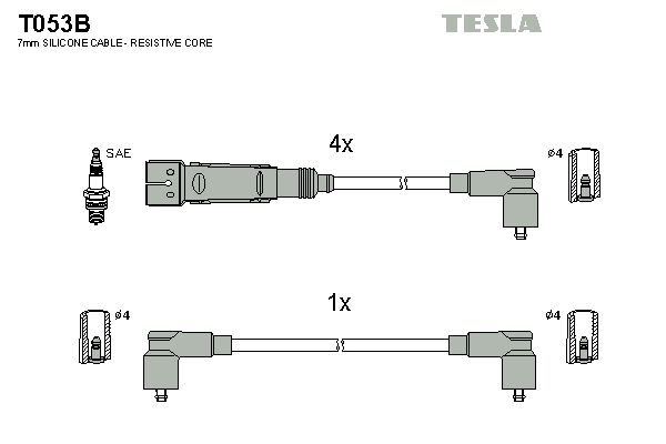 Set cablaj aprindere TESLA T053B