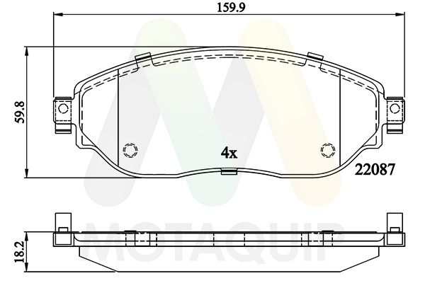 set placute frana,frana disc MOTAQUIP LVXL1838