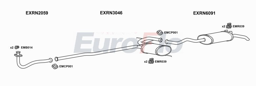 Układ wydechowy EUROFLO RN1919D2004A00