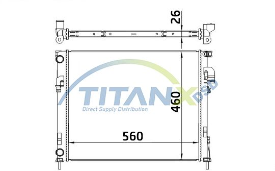 Radiator, racire motor TITANX RD369014