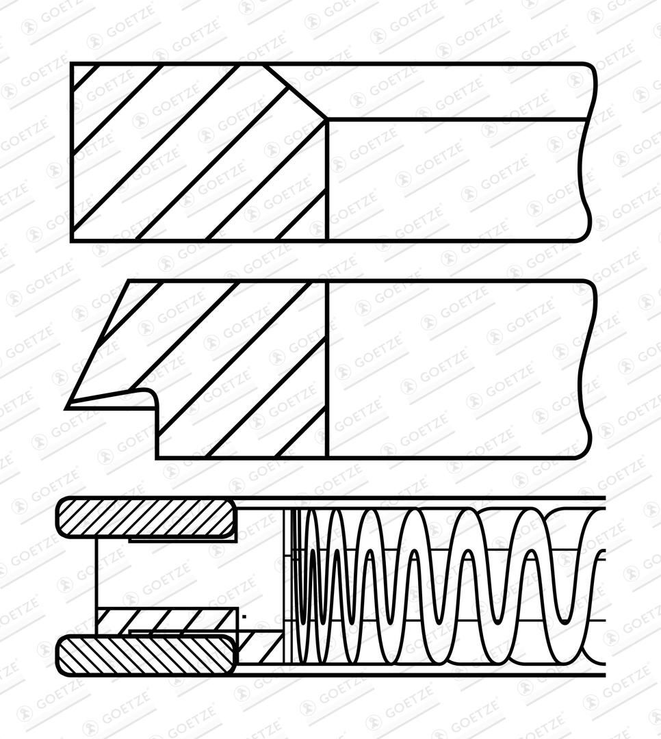 Set segmenti piston GOETZE ENGINE 08-424500-00