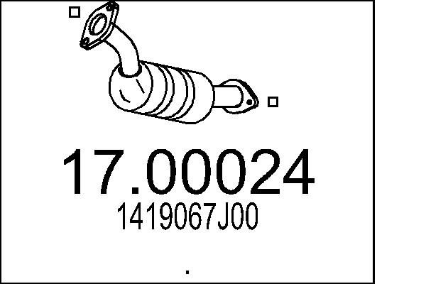 Filtr sadzy / filtr cząstek stałych, układ wydechowy MTS 1419067J00