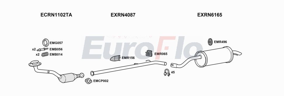Układ wydechowy EUROFLO RNTWI121004