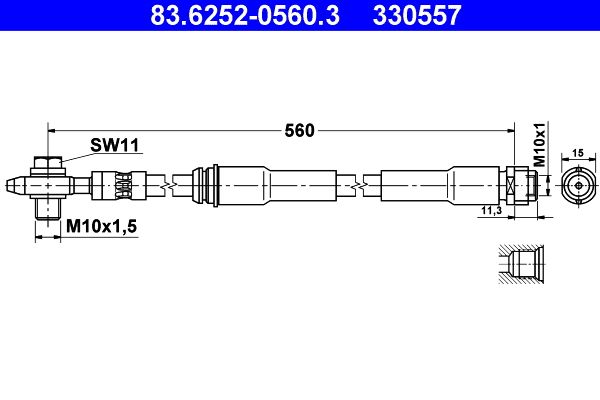 Brzdová hadica ATE 83.6252-0560.3