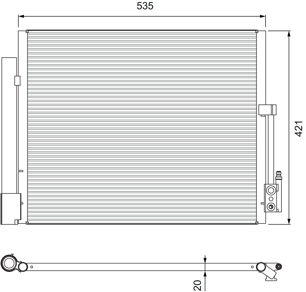 Condensator, climatizare VALEO 814382