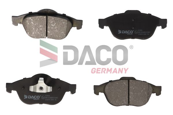 Zestaw klocków hamulcowych, hamulce tarczowe DACO GERMANY 323035