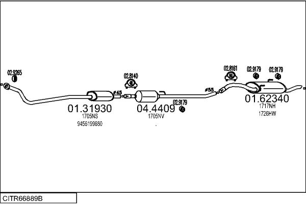 Układ wydechowy MTS CITR66889B013181