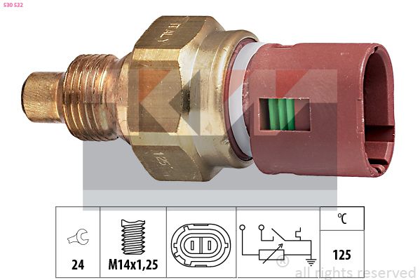Czujnik, temperatura płynu chłodzącego KW 530 532