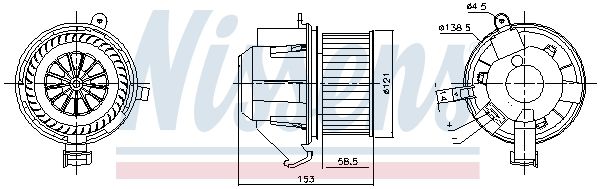 Vnútorný ventilátor NISSENS 87607