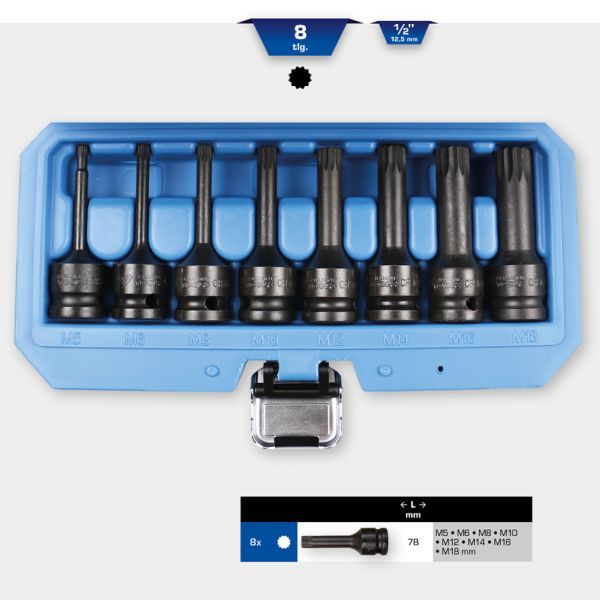 Set capete chei tubulare impact KS TOOLS BT022605