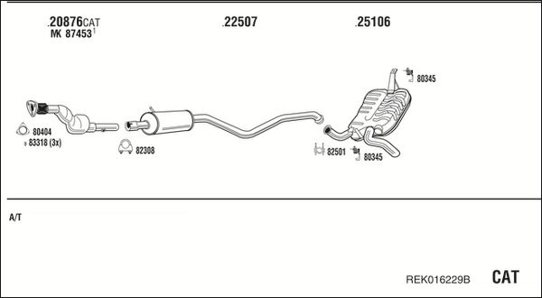 Układ wydechowy WALKER REK016229B