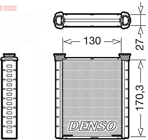 Výmenník tepla vnútorného kúrenia DENSO DRR46001