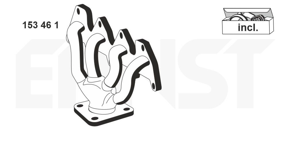 Galerie, sistem de esapament ERNST 153461