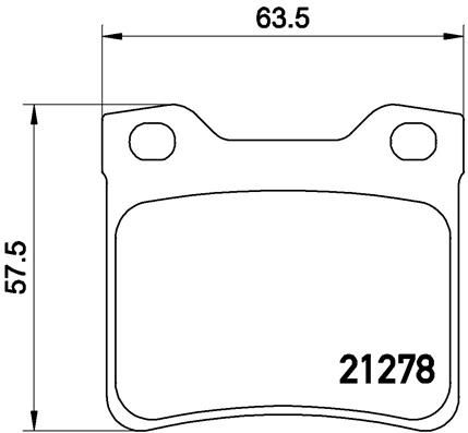 Zestaw klocków hamulcowych, hamulce tarczowe BREMBO P 61 058