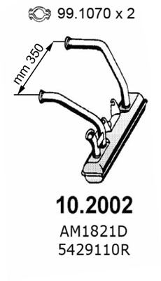 Tłumik przedni ASSO 10.2002