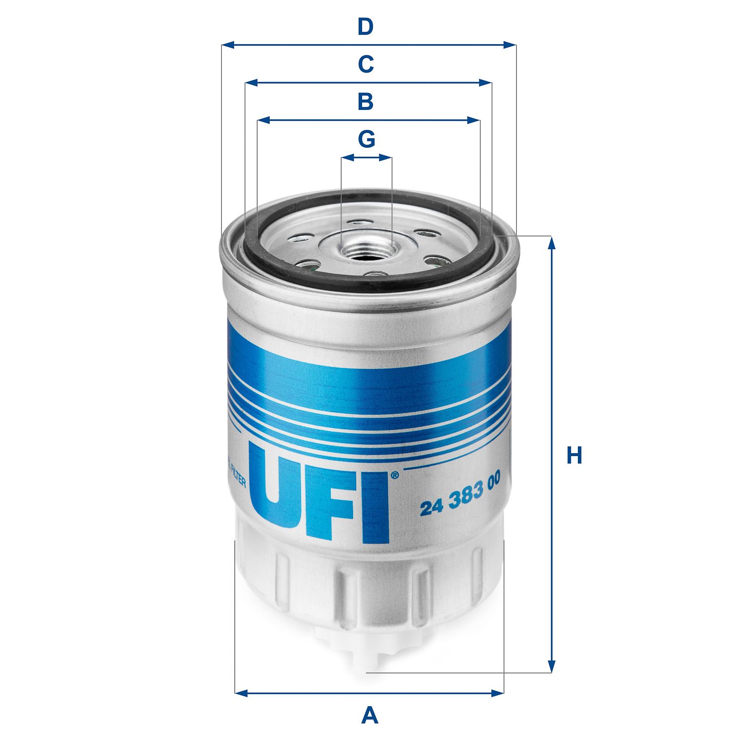 Filtr paliwa UFI 24.383.00