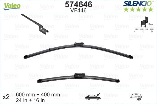 Pióro wycieraczki VALEO 574646