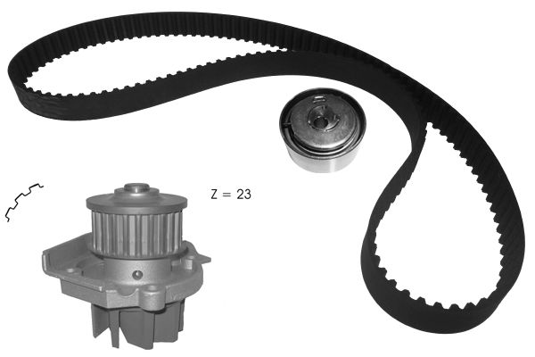Pompe à eau + kit de courroie crantée