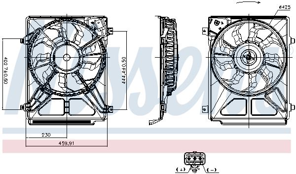 Ventilateur, refroidissement du moteur